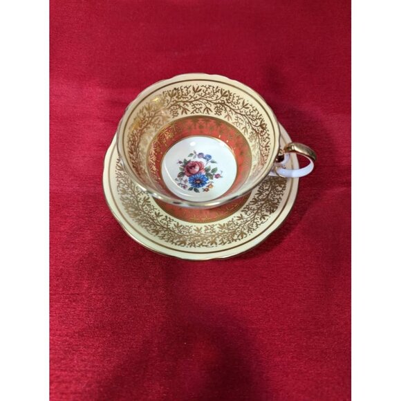 Vintage AYNSLEY"Orange" Bone China Cup & Saucer - Picture 1 of 8